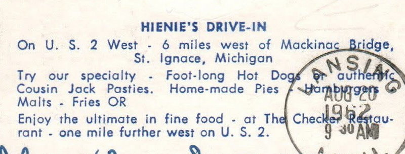 Hienies Drive-In - Vintage Postcard